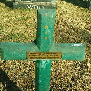 ODENDAAL Christoffel Lombard 1935-2001