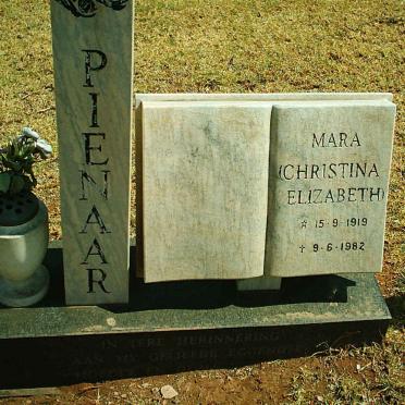 PIENAAR Christina Elizabeth 1919-1982