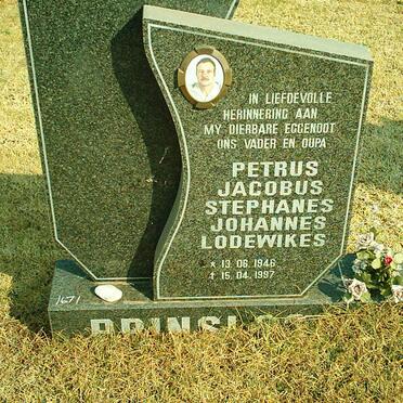 PRINSLOO Petrus Jacobus Stephanus Johannes Lodewikes 1946-1997
