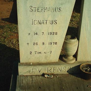 RENSBURG Stephanus Ignatius, J. v. 1928-1976
