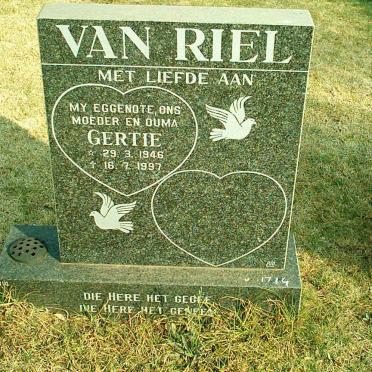 RIEL Gertie, van 1946-1997