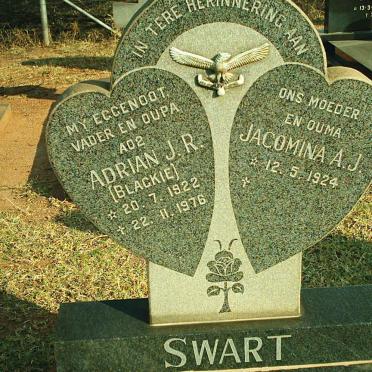 SWART Adrian J.R. 1922-1976 &amp; Jacomina A.J. 1924-