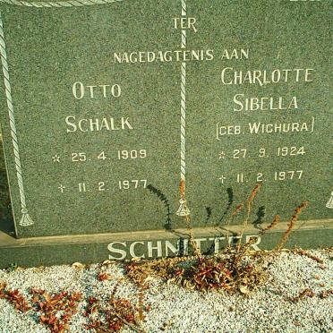 SCHNITTER Otto Schalk 1909-1977 &amp; Charlotte Sibella WICHURA 1924-1977