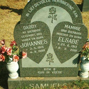 SAMUELS Johannes 1915-1988 &amp; Elsabe 1913-2000