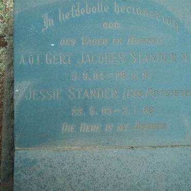 STANDER Gert Jacobus 1904-1967 &amp; Jessie POTGIETER 1905-1968