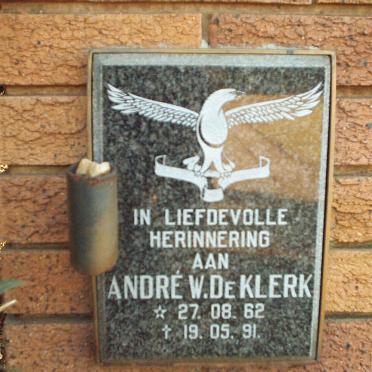 KLERK Andre W., de 1962-1991