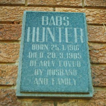 HUNTER Babs 1916-1985