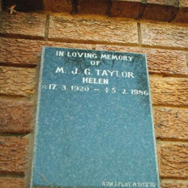 TAYLOR M.J.G. 1920-1986