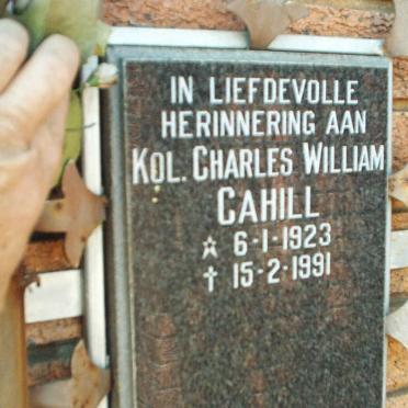 CAHILL Charles William 1923-1991