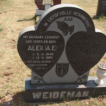 WEIDEMAN A.E. 1940-1985