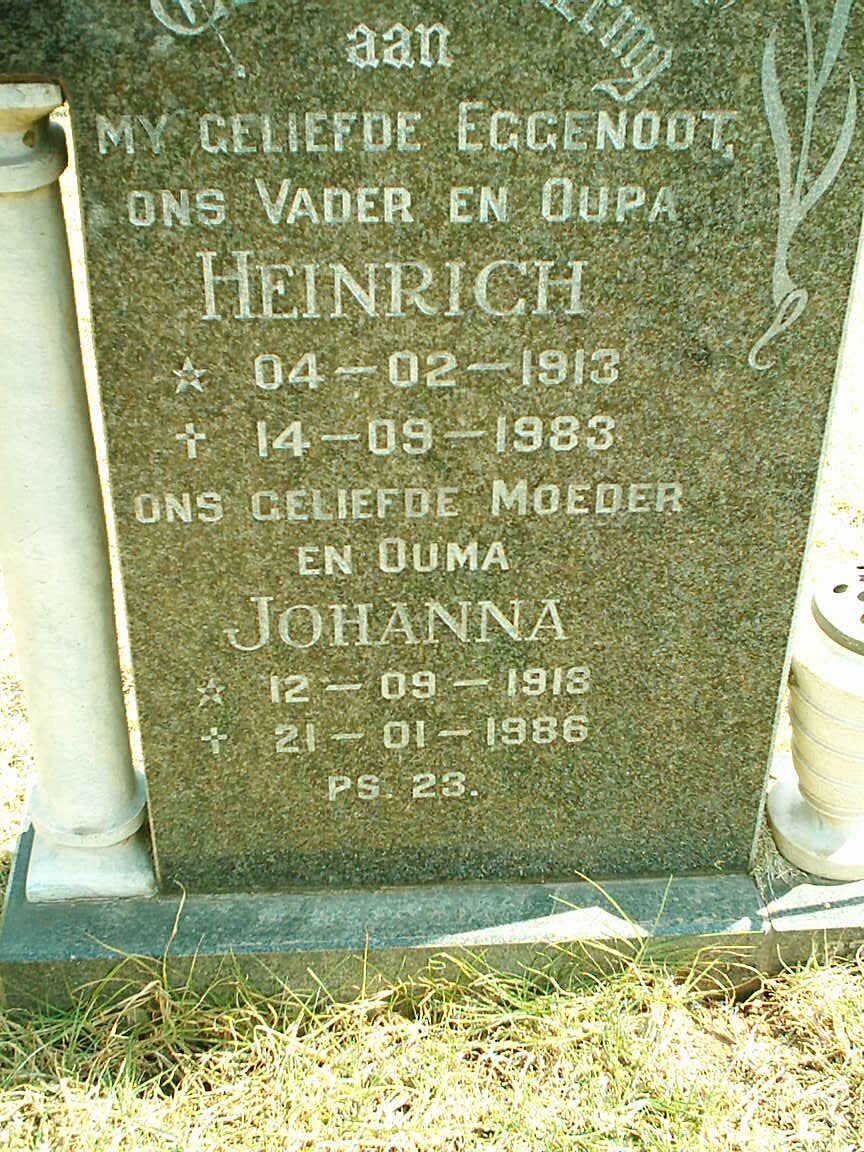 ? Heinrich 1913-1983 &amp; Johanna 1913-1986