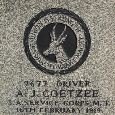 COETZEE A.J. -1919