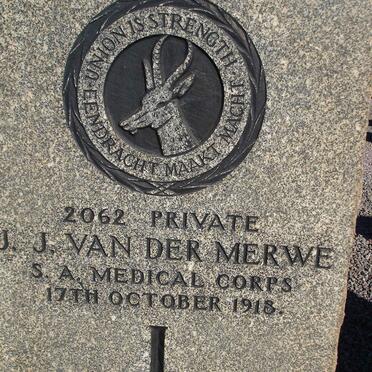 MERWE J.J., van der -1918