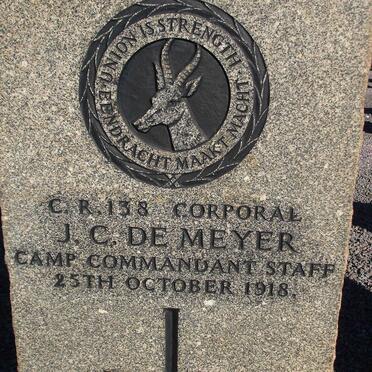 MEYER J. C., de -1918