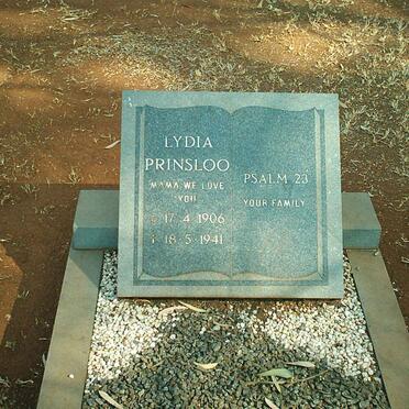 PRINSLOO Lydia 1906-1941