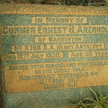 ARENHOLD Ernest H. -1930