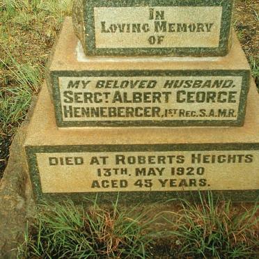 HENNEBERGER Albert George -1920