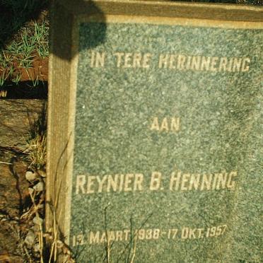 HENNING Reynier B. 1938-1957