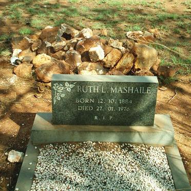 MASHAILE Ruth L. 1884-1976