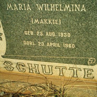 SCHUTTE Maria Wilhelmina 1930-1960