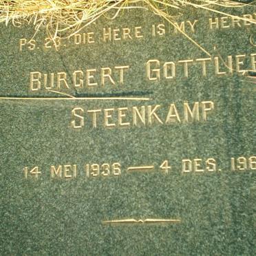 STEENKAMP Burgert Gottlieb 1936-1960