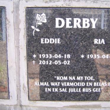 DERBY Eddie 1933-2012 &amp; Ria 1935-