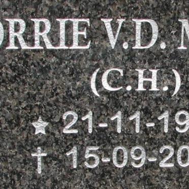 MERWE C.H., v.d. 1926-2007