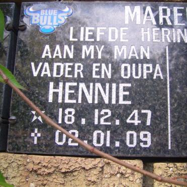 MAREE Hennie 1947-2009