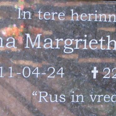 KRUGER Anna Margrietha 1924-2007