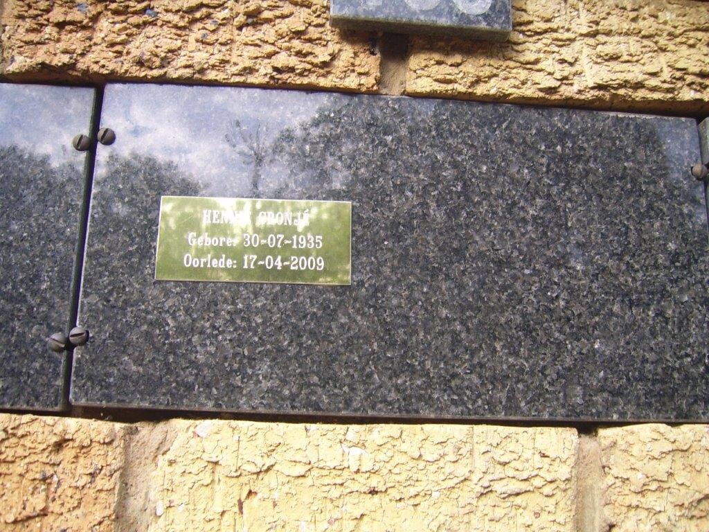 CRONJE Hennie 1935-2009