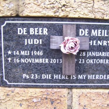 MEILLON Henry, de 1942-2004 :: DE BEER Judi 1946-2013