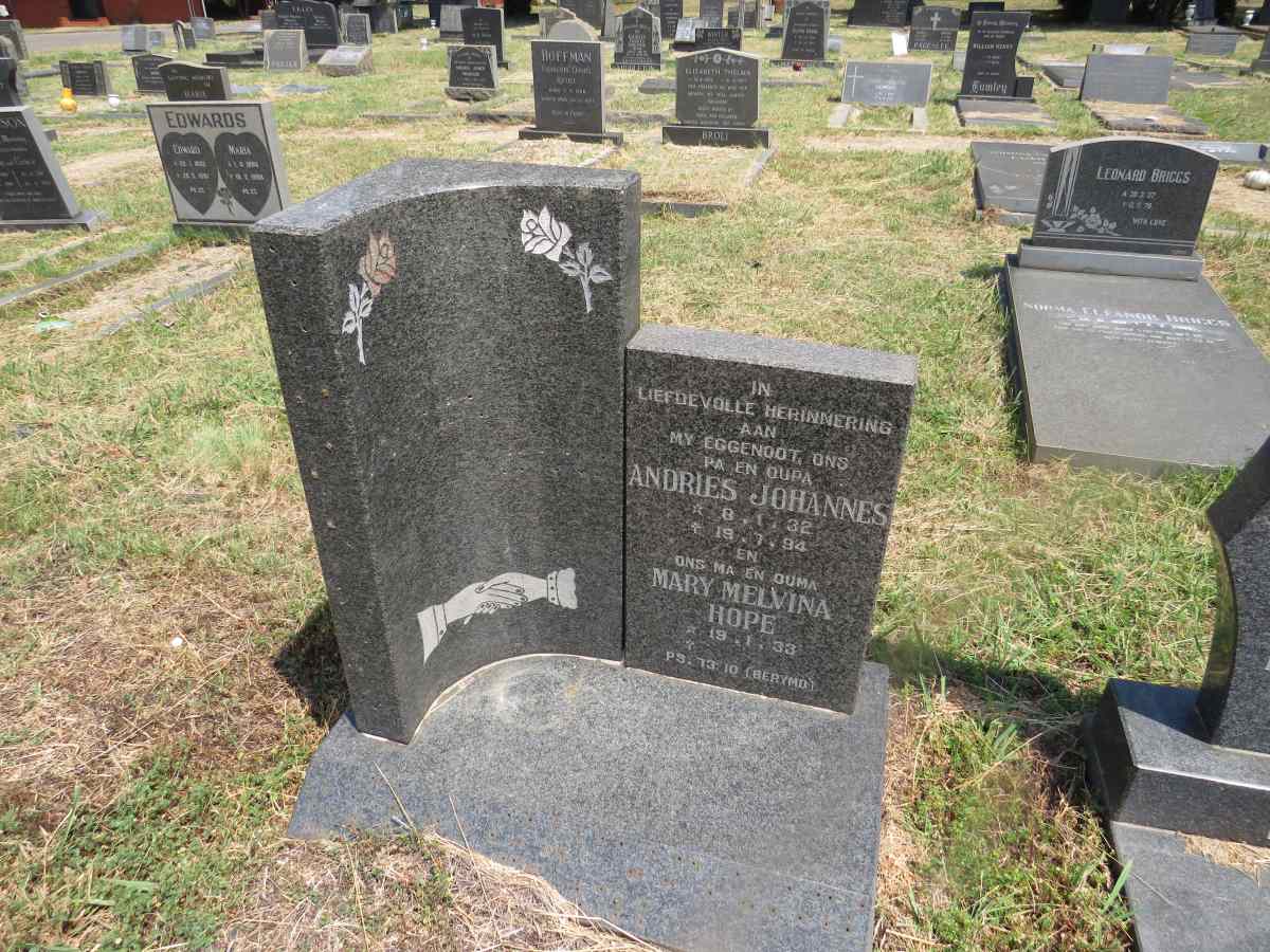 ? Andries Johannes 1932-1994 & Mary Melvina Hope 1933- 