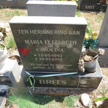 BRITS Maria Elizabeth Carolina 1963-2018