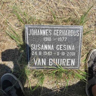 BUUREN Johannes Gerhardus, van 1910-1977 & Susanna Gesina 1943-2001