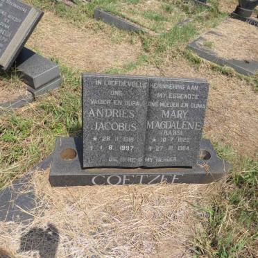 COETZEE Andries Jacobus 1916-1997 & Mary Magdalene 1923-1984