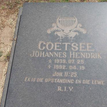 COETSEE Johannes Hendrik 1939-1992