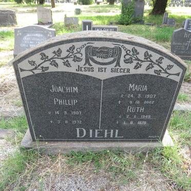 DIEHL Joachim Phillip 1907-1972 & Maria 1907-2002 :: DIEHL Ruth 1948-1979