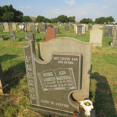 FRENCH Hendrik Lambertus 1919-2000 & Alida Barendina 1926-2005