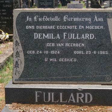 FULLARD Demila nee VAN HEERDEN 1924-1965