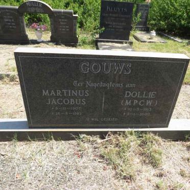 GOUWS Martinus Jacobus 1907-1982 & M.P.C.W. 1913-2003