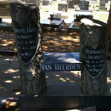 HEERDEN Jeanette Edith, van nee HALLETT 1943-1970 :: VAN HEERDEN Hermanus Jacobus 1967-1970