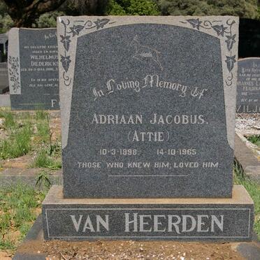 HEERDEN Adriaan Jacobus, van 1898-1965