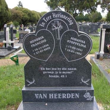 HEERDEN Hendrik Francois, van 1936-2005 &amp; Johanna Stoffelina 1941-1984
