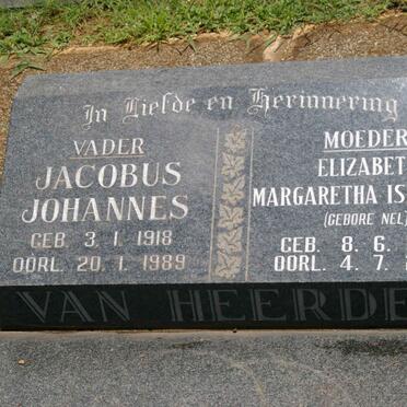 HEERDEN Johannes Jacobus, van 1918 -1989 &amp; Elizabeth Margaretha Isabella NEL 1921-2003