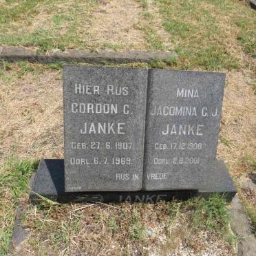 JANKE Gordon C. 1907-1969 & Jacomina C.J. 1908-2001