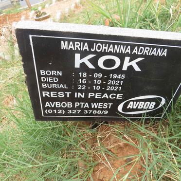 KOK Maria Johanna Adriana 1945-2021