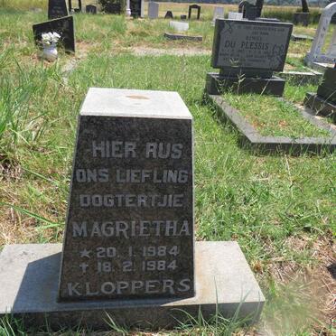 KLOPPERS Magrietha 1984-1984