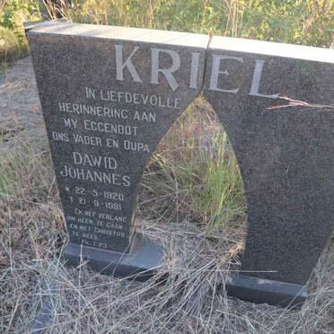 KRIEL Dawid Johannes 1920-1981