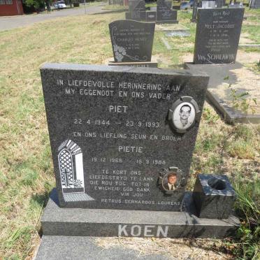 KOEN Petrus Gerhardus Lourens 1944-1993 :: KOEN Petrus Gerhardus Lourens 1968-1988