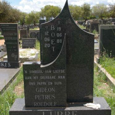 LUBBE Gideon Petrus Roedolf 1920-1988